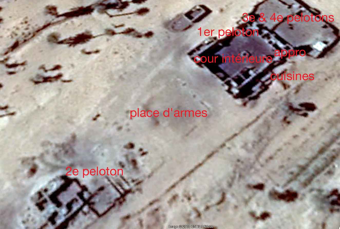 Ruines du bordj de Meridja, (Google Earth 2018) frontière marocaine meridja